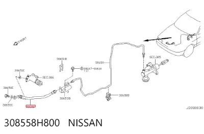 Manguera de embrague NISSAN 308558H800