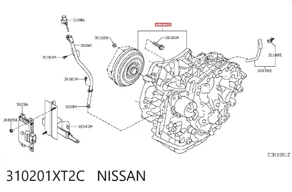 Caja de cambios automática 310201XT2C Nissan/Infiniti