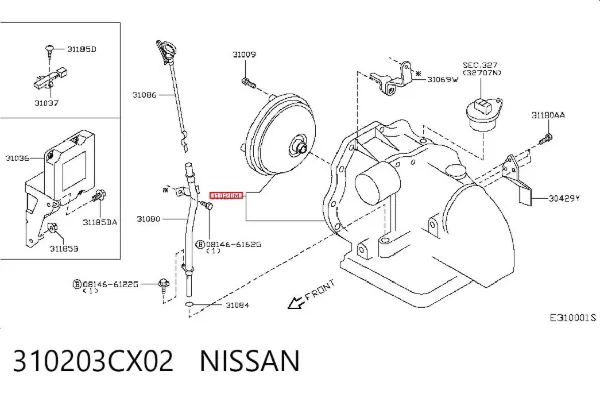 Caja de cambios automática 310203CX02 Nissan/Infiniti