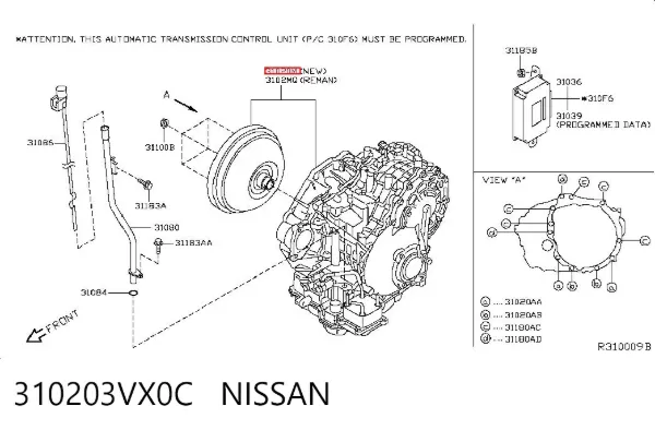 Caja de cambios automática 310203VX0C Nissan/Infiniti