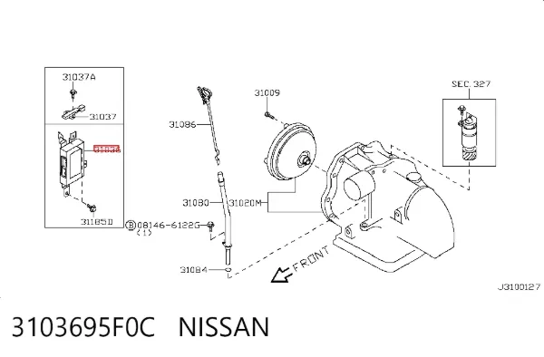 Módulo de control electrónico de la transmisión automática 3103695F0C Nissan/Infiniti