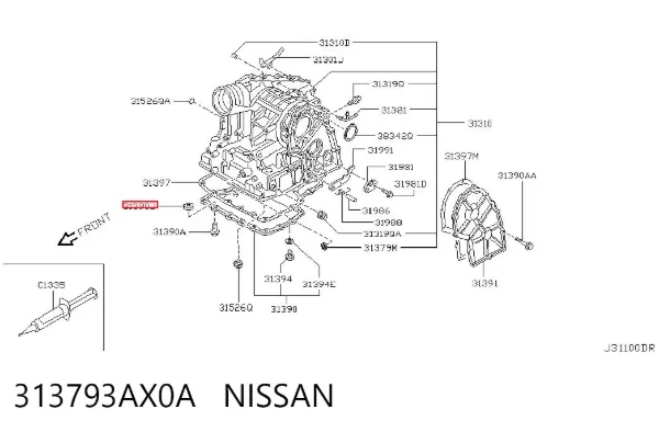 Imán de la transmisión automática 313793AX0A Nissan/Infiniti