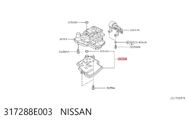 Filtro de transmisión automática 317288E003 Nissan/Infiniti