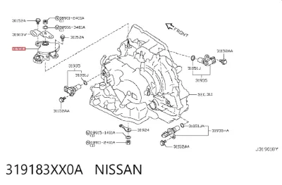 Sensor de posición del selector de la transmisión automática NISSAN 319183XX0A
