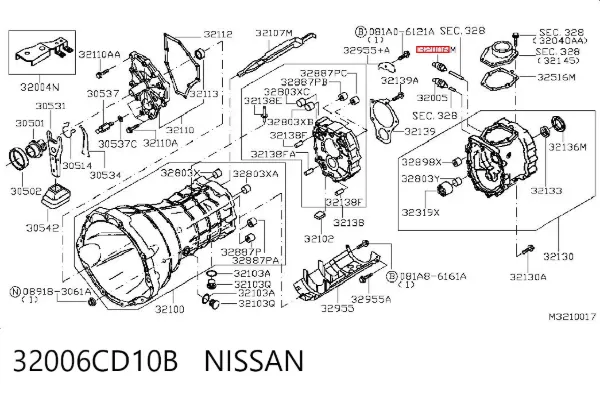 Sensor de caja de transferencia de acoplamiento de tracción total 32006CD10B Nissan/Infiniti
