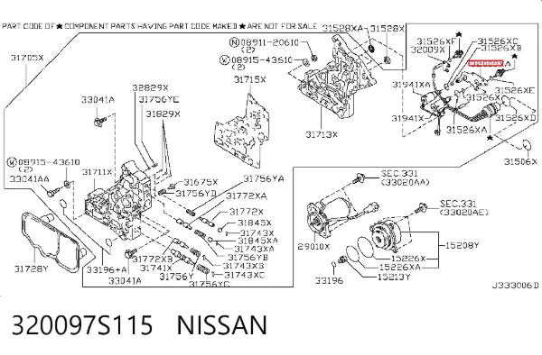  320097S115 Nissan/Infiniti