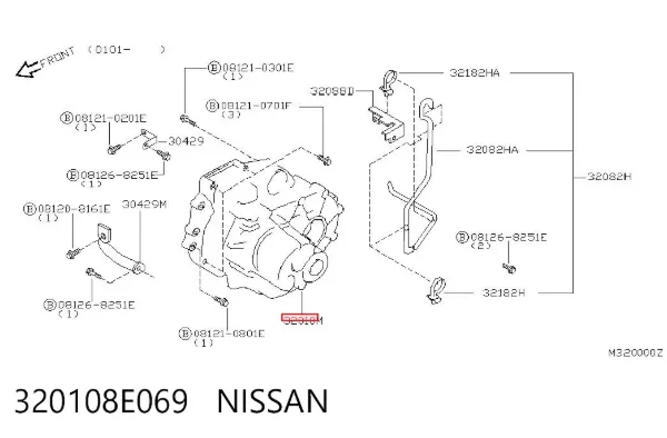 Caja de cambios 320108E069 Nissan/Infiniti