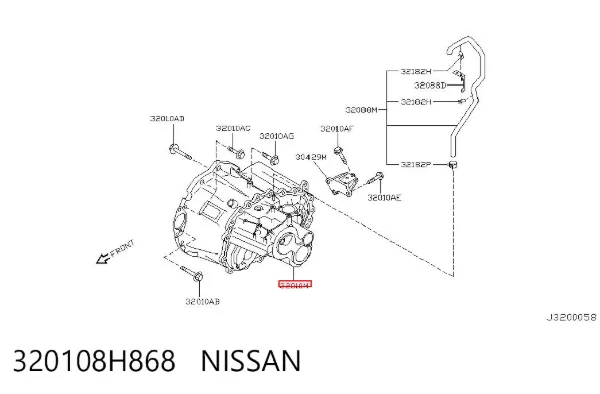 Caja de cambios 320108H868 Nissan/Infiniti
