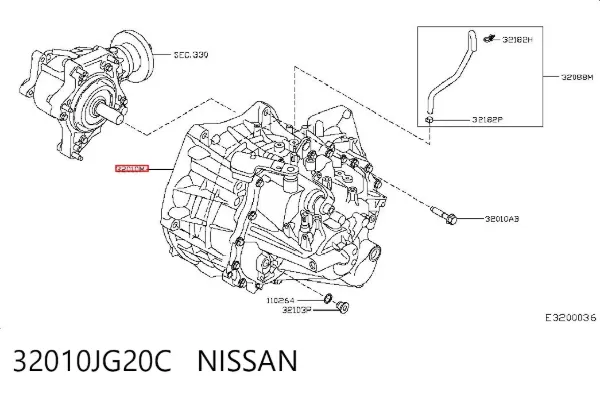 Caja de cambios 32010JG20C Nissan/Infiniti