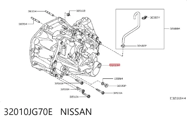 Caja de cambios 32010JG70E Nissan/Infiniti