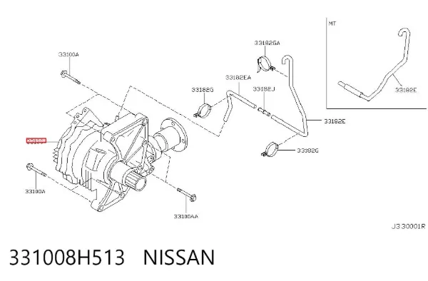 Caja de transferencia 331008H513 Nissan/Infiniti