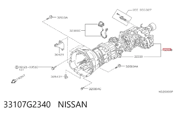 Caja de cambios 33107G2340 Nissan/Infiniti