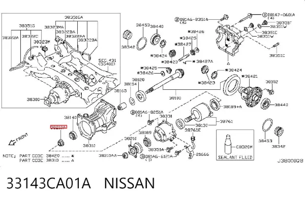  33143CA01A Nissan/Infiniti
