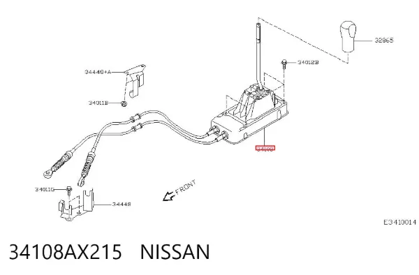Palanca de cambios 34108AX215 Nissan/Infiniti