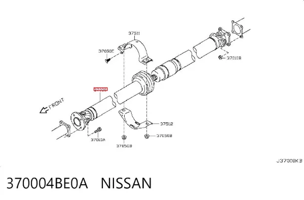 Cardán 370004BE0A Nissan/Infiniti