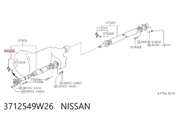 Cruceta 3712549W26 Nissan/Infiniti