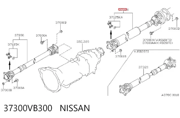 Cardán 37300VB300 Nissan/Infiniti