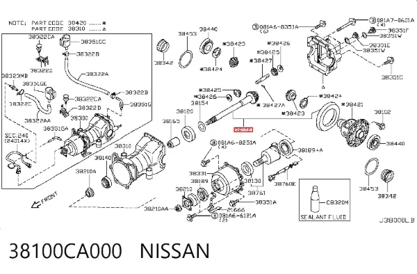  38100CA000 Nissan/Infiniti