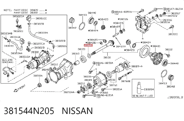  381544N205 Nissan/Infiniti