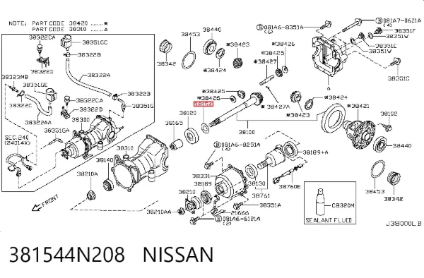  381544N208 Nissan/Infiniti