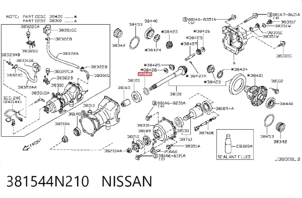  381544N210 Nissan/Infiniti