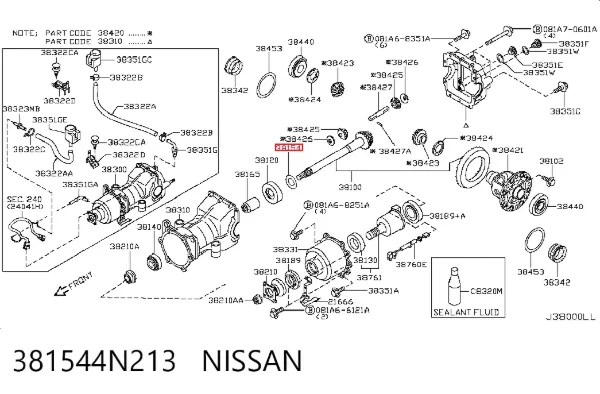  381544N213 Nissan/Infiniti