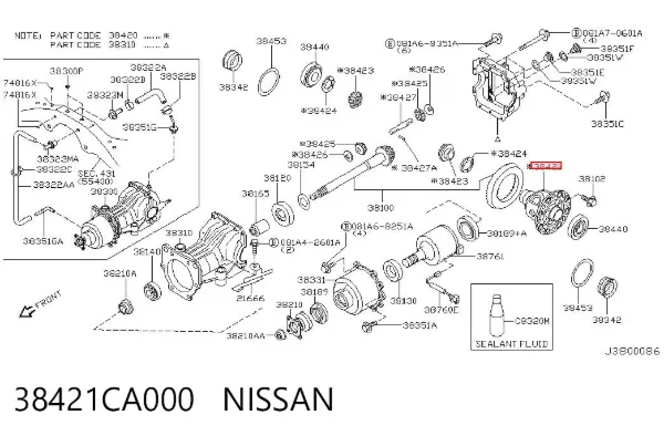  38421CA000 Nissan/Infiniti