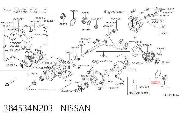  384534N203 Nissan/Infiniti