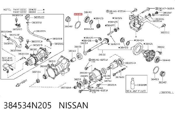  384534N205 Nissan/Infiniti