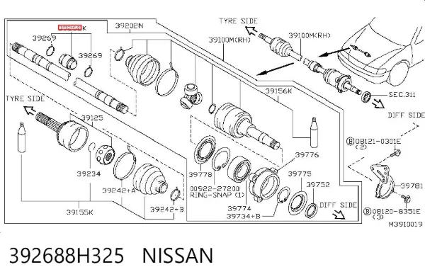  392688H325 Nissan/Infiniti