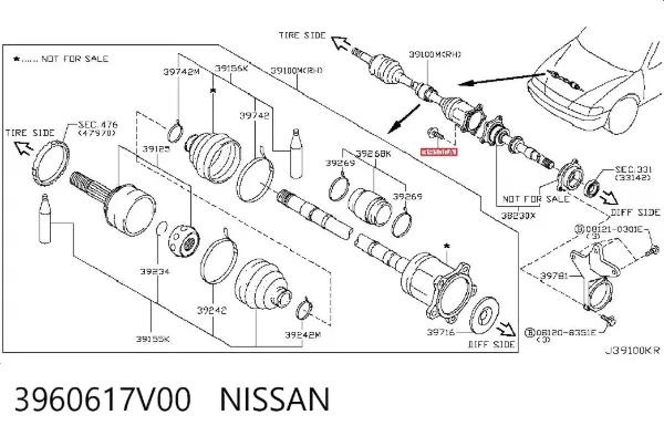  3960617V00 Nissan/Infiniti