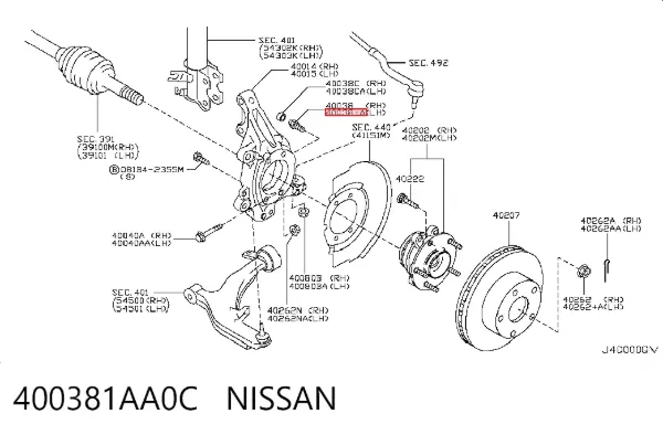  400381AA0C Nissan/Infiniti