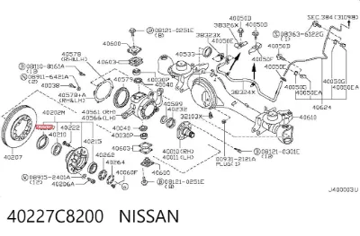 Retén de cubo de rueda delantero NISSAN 40227C8200