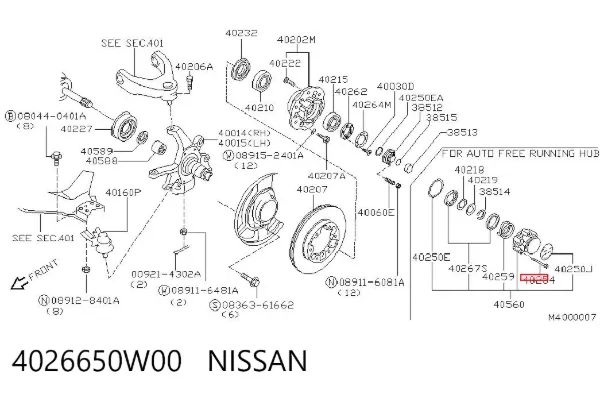  4026650W00 Nissan/Infiniti