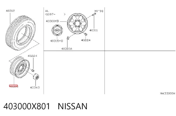  403000X801 Nissan/Infiniti
