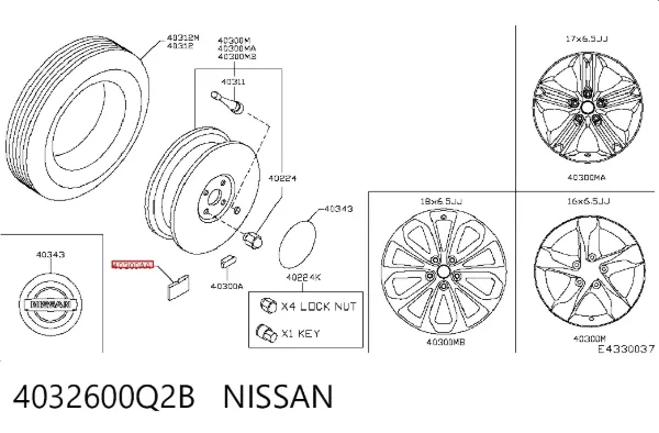  4032600Q2B Nissan/Infiniti