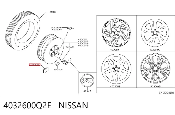  4032600Q2E Nissan/Infiniti