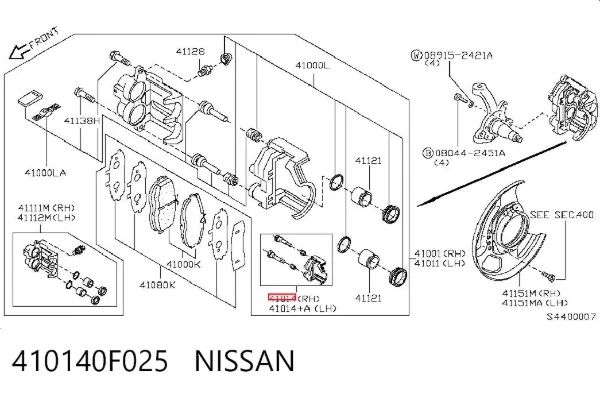  410140F025 Nissan/Infiniti