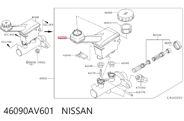 Depósito de líquido de frenos Nissan Primera WP12