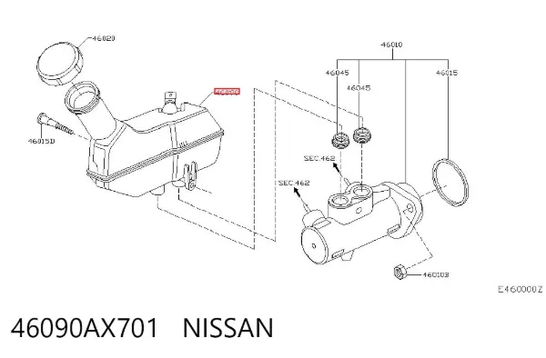 Depósito de líquido de frenos Nissan Micra K12
