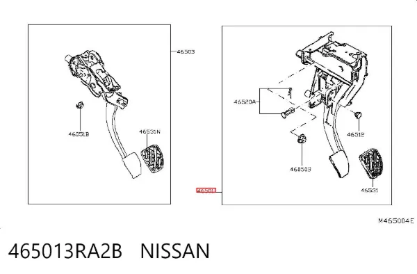Pedal de freno 465013RA2B Nissan/Infiniti