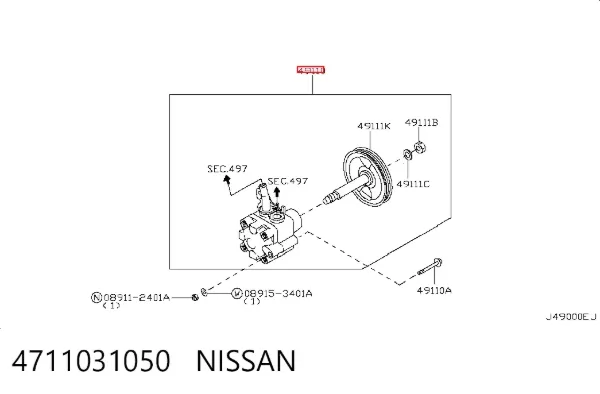 Bomba de dirección 4711031050 Nissan/Infiniti