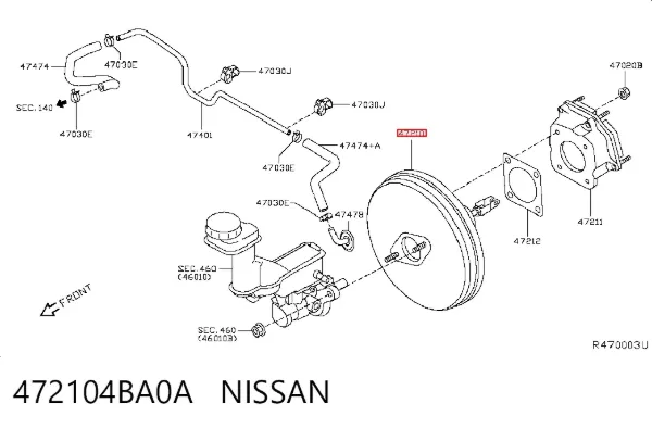 Servofreno 472104BA0A Nissan/Infiniti