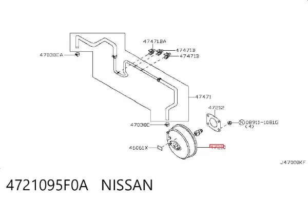 Servofreno 4721095F0A Nissan/Infiniti