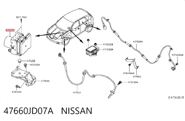 Módulo ABS 47660JD07A Nissan/Infiniti