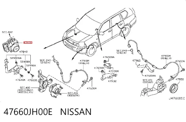 Módulo ABS 47660JH00E Nissan/Infiniti