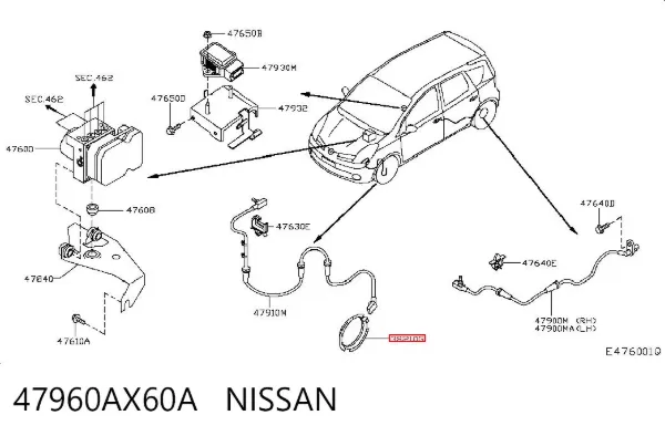 Anillo ABS 47960AX60A Nissan/Infiniti