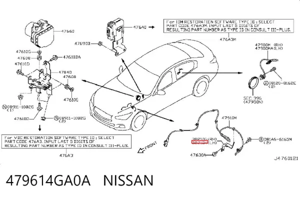  479614GA0A Nissan/Infiniti