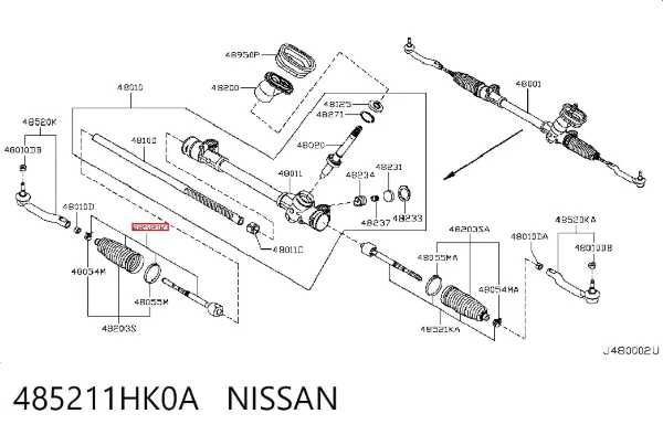 Barra de acoplamiento 485211HK0A Nissan/Infiniti