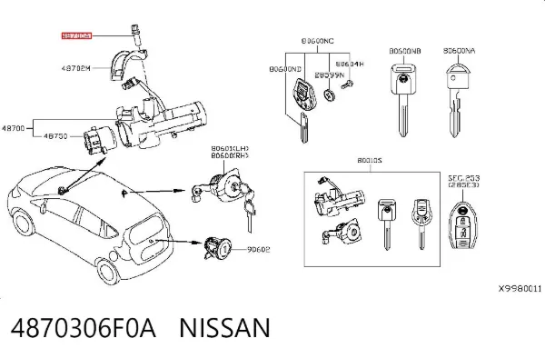  4870306F0A Nissan/Infiniti
